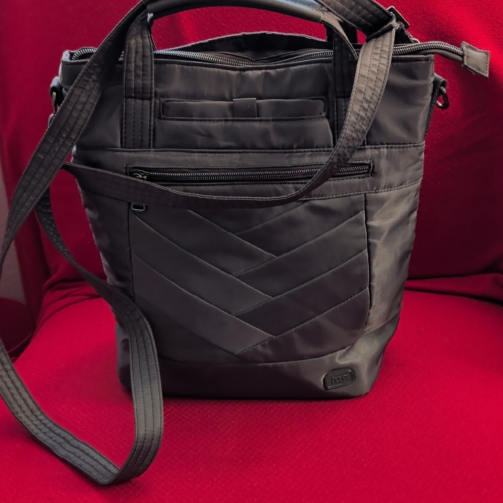 lug Black Quilted Crossbody Tote